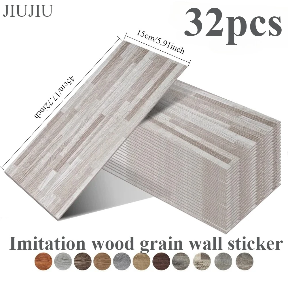 3D Self-adhesive Wood Grain Wall Stickers for Living Room and Bedroom Decoration Flooring Home Decoration Flooring Wallpaper